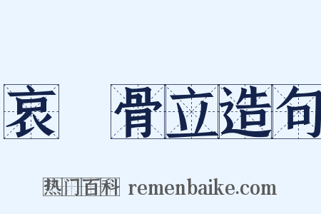 哀毀骨立造句是什么意思的图片